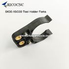 Black ISO30 SK30 DIN69871 CNC automatic tool changer parts tool forks for ATC HSD Spindle supplier