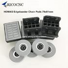 Machinery accessories 79x61mm Conveyor Chain Track Pads for HOMAG Brandt edgebander supplier