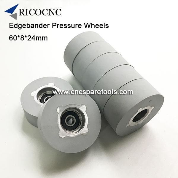 60x8x24mm Edgebander Rubber Pressure Wheels for Biesse Edge Banding Machine supplier