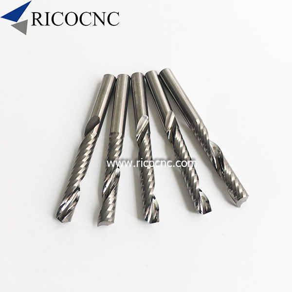 Solid carbide up cut single flute woodworking spiral CNC router bits supplier