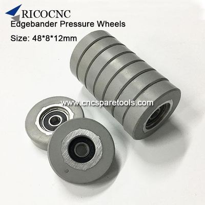 woodworking edgebander machines 48x8x12mm Pressure Roller Wheels with bearings for sale